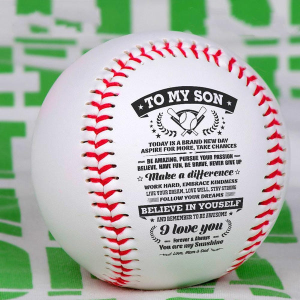 Baseball To My Son - You Are My Sunshine Personalized Baseball GiveMe-Gifts