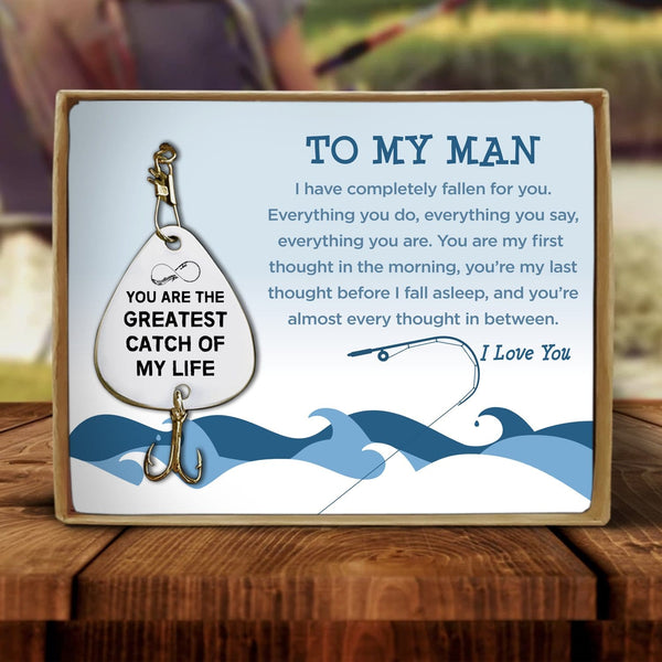 Fishing Hook To My Man - You Are The Greatest Catch Of My Life Engraved Fishing Lure GiveMe-Gifts
