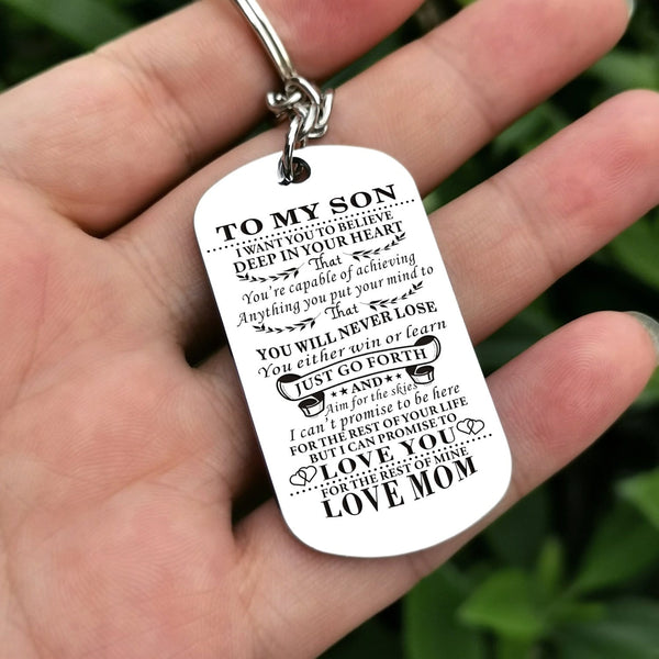 Keychains Mom To Son - You Will Never Lose Personalized Keychain GiveMe-Gifts