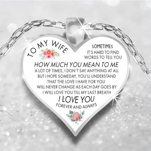 Necklaces To My Wife - I Love You Heart Necklace to my wife love you GiveMe-Gifts