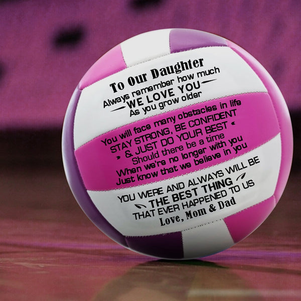 Volleyball To Our Daughter We Love You Engraved Volleyball GiveMe-Gifts