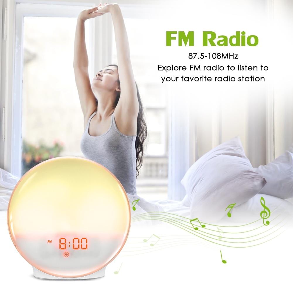 Alarm Clocks Wake Up Light FM Radio Sunrise Alarm Clock GiveMe-Gifts