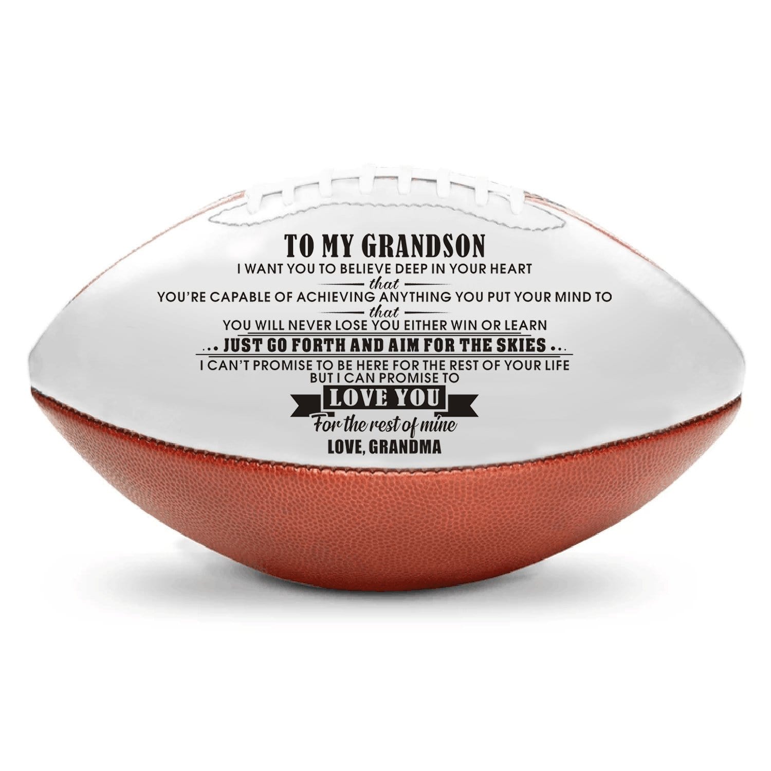 American Football Grandma To Grandson - I Can Promise To Love You Engraved American Football GiveMe-Gifts