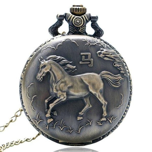 Pocket Watches Bronze Elegant Horse Vintage Pocket Watch GiveMe-Gifts