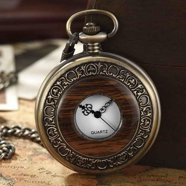 Antique Pocket Watches Solid Wood Hollow Vintage Pocket Watch GiveMe-Gifts