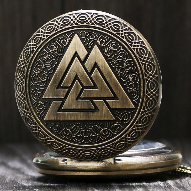 Pocket Watches Triangle Valknut Bronze Antique Pocket Watch GiveMe-Gifts