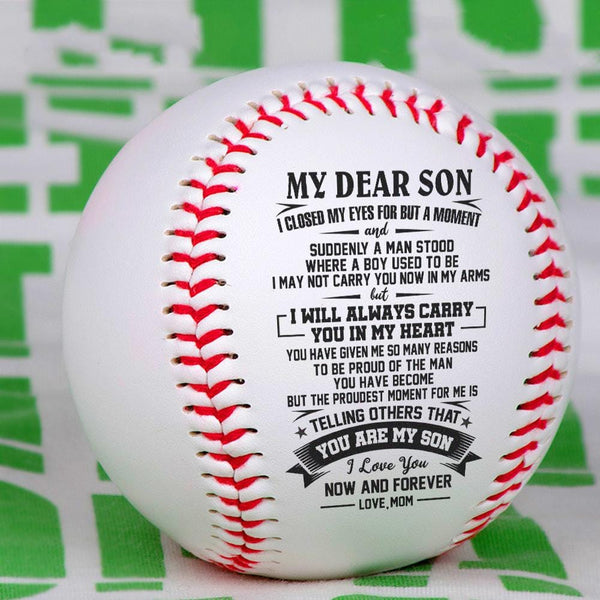 Baseball Mom To Son - I Love You Now And Forever Personalized Baseball GiveMe-Gifts