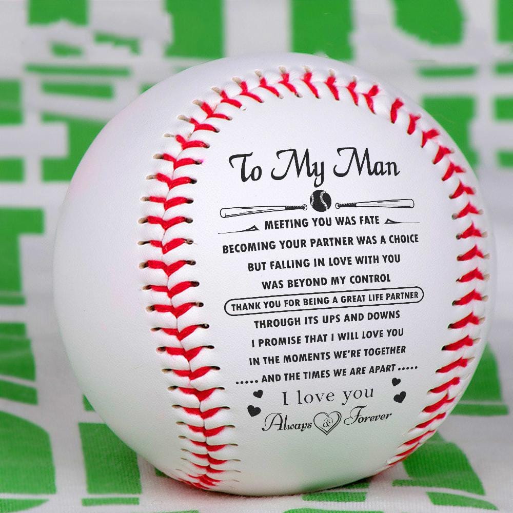 Baseball To My Man - I Love You Always And Forever Personalized Baseball GiveMe-Gifts