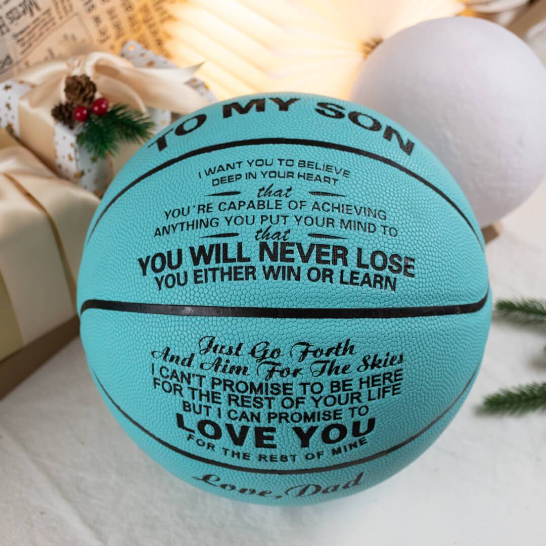 Basketball Dad To Son - You Will Never Lose Personalized Basketball GiveMe-Gifts