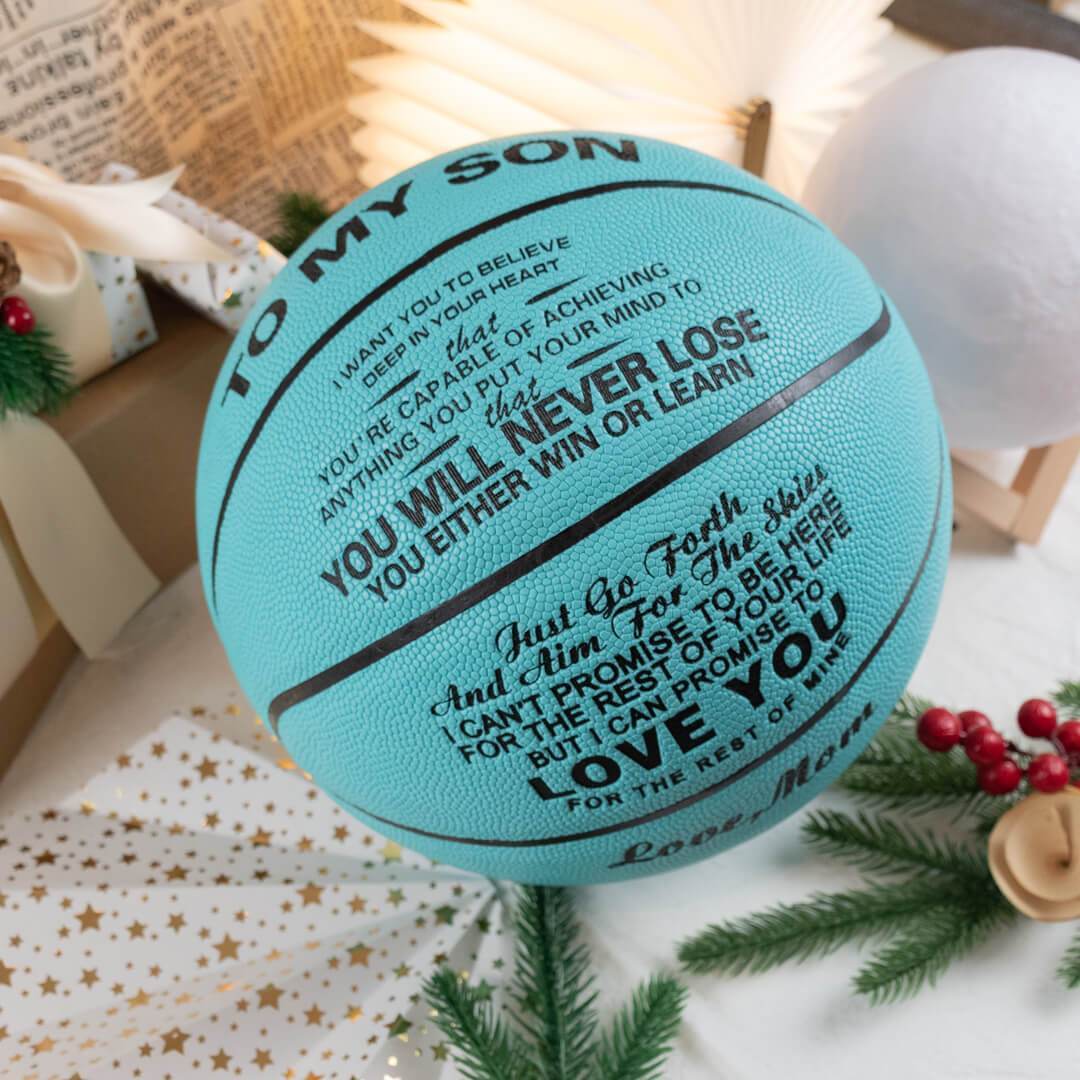 Basketball Mom To Son - You Will Never Lose Personalized Basketball GiveMe-Gifts