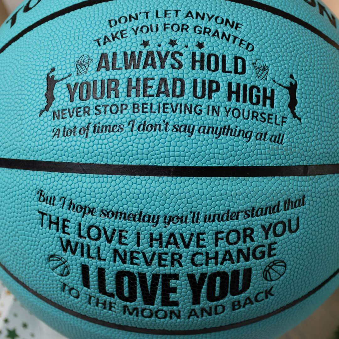 Basketball To My Daughter - Always Hold Your Head Up High Personalized Basketball GiveMe-Gifts
