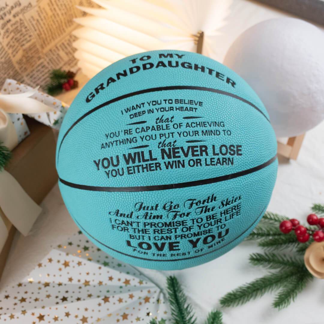 Basketball To My Granddaughter - You Will Never Lose Personalized Basketball GiveMe-Gifts