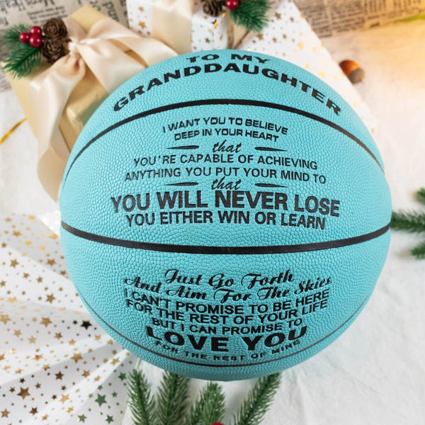 Basketball To My Granddaughter - You Will Never Lose Personalized Basketball GiveMe-Gifts