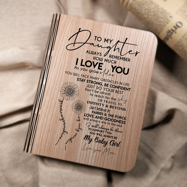 Book Lamp Mom To Daughter - You Will Always Be My Baby Girl LED Folding Book Light GiveMe-Gifts