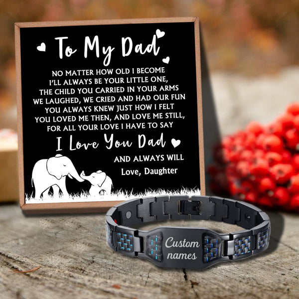 Bracelets For Dad Daughter To Dad - I Love You Dad Customized Name Bracelet GiveMe-Gifts