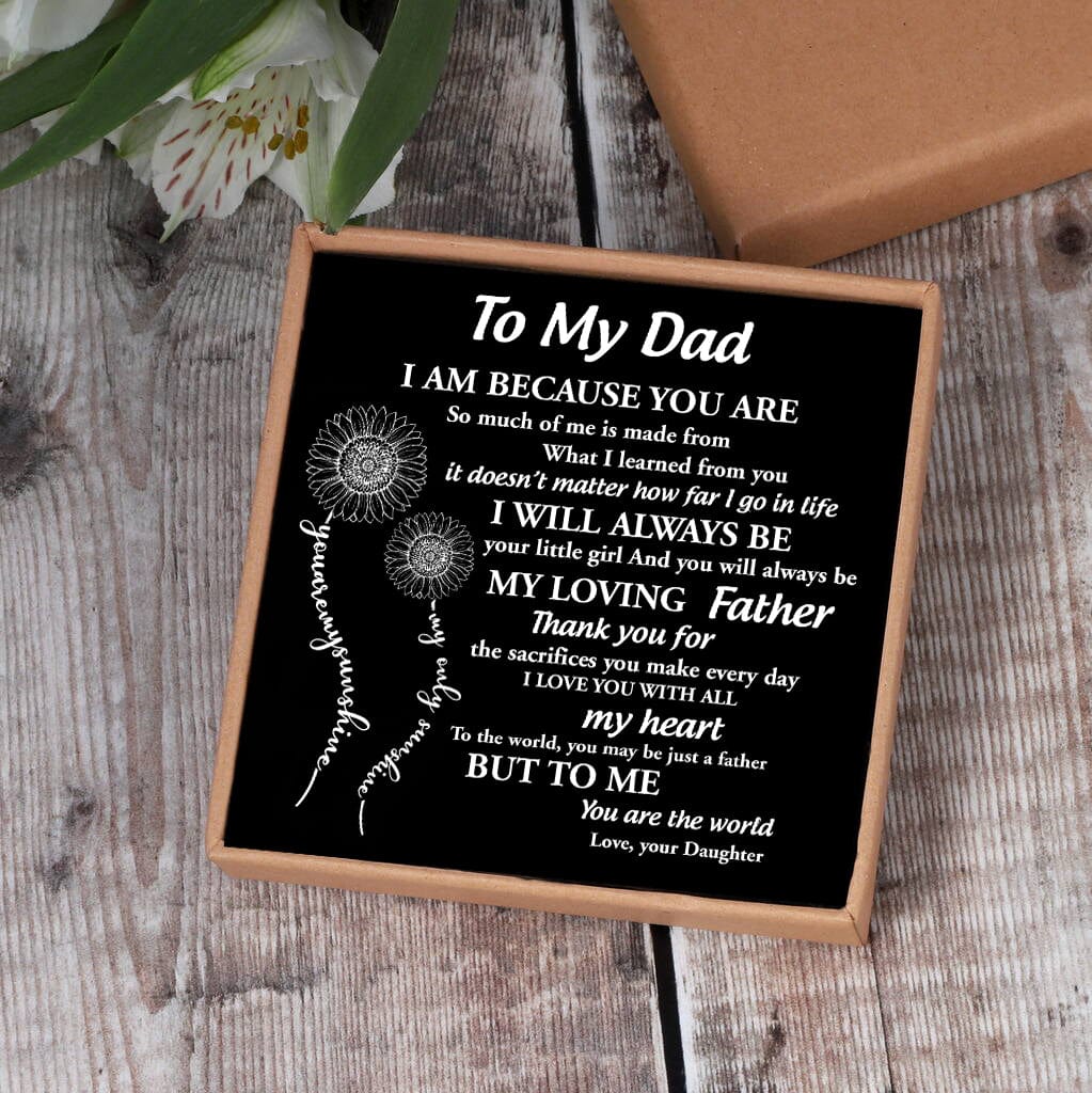 Bracelets For Dad Daughter To Dad - My Loving Father Black Beaded Bracelets For Men GiveMe-Gifts
