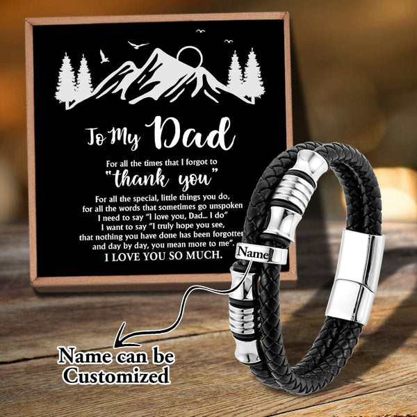 Bracelets For Dad To My Dad - I Love You So Much Personalized Name Bracelet GiveMe-Gifts
