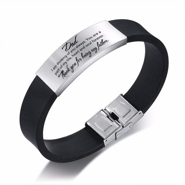 Bracelets To My Dad - Thank You For Being My Father Engraved Bracelet GiveMe-Gifts