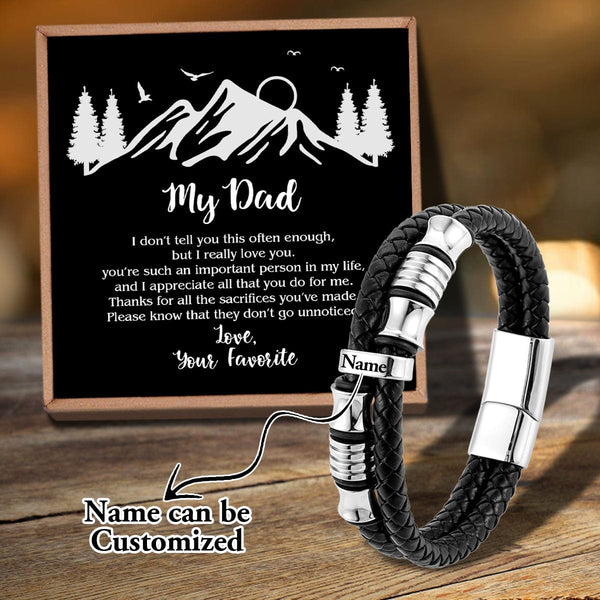 Bracelets For Dad To My Dad - Your Favorite Personalized Name Bracelet GiveMe-Gifts