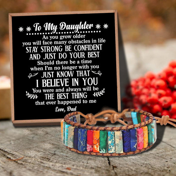 Bracelets For Daughter Dad To Daughter - I Believe In You Gemstones Chakra Bracelet GiveMe-Gifts