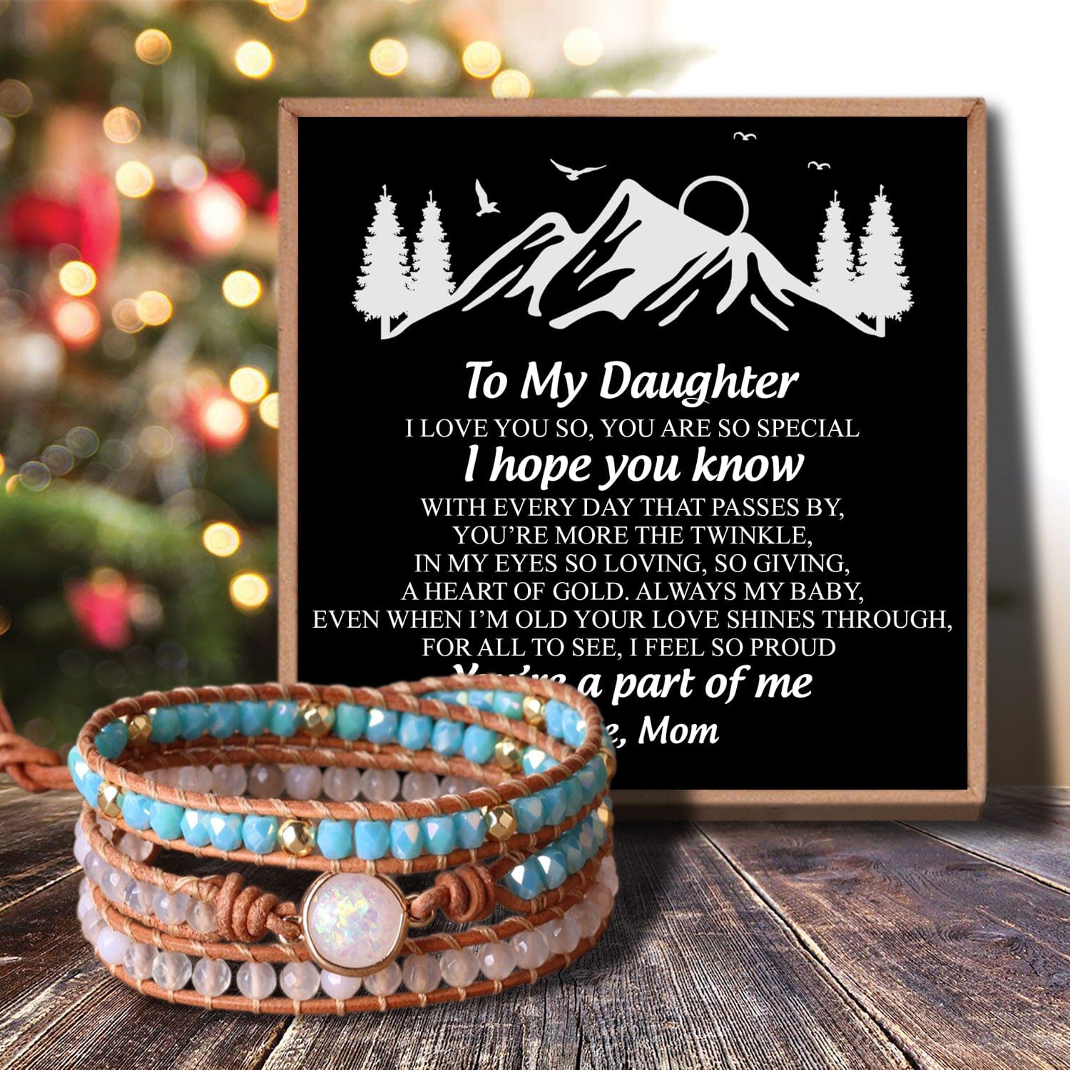 Bracelets For Daughter Mom To Daughter - You Are A Part Of Me Crystal Beaded Bracelet GiveMe-Gifts