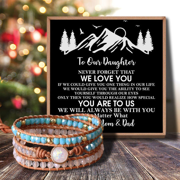 Bracelets For Daughter To Our Daughter - We Love You Crystal Beaded Bracelet GiveMe-Gifts