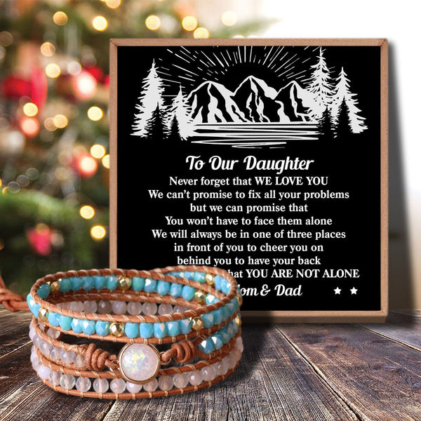Bracelets For Daughter To Our Daughter - You Are Not Alone Crystal Beaded Bracelet GiveMe-Gifts