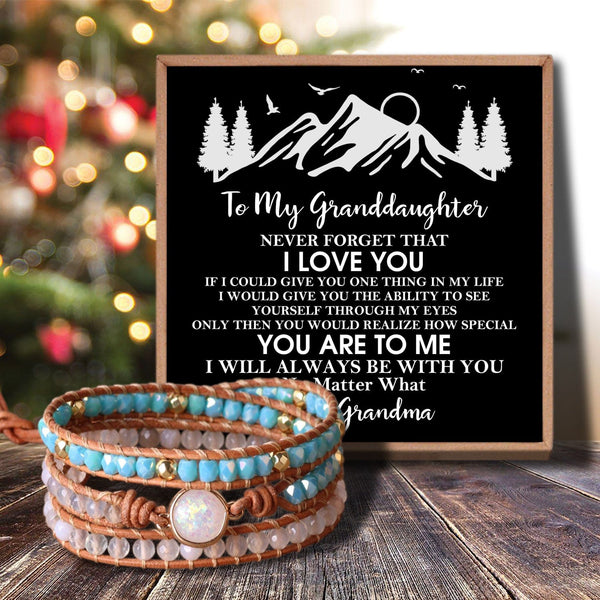 Bracelets For Granddaughter Grandma To Granddaughter - I Will Always Be With You Crystal Beaded Bracelet GiveMe-Gifts