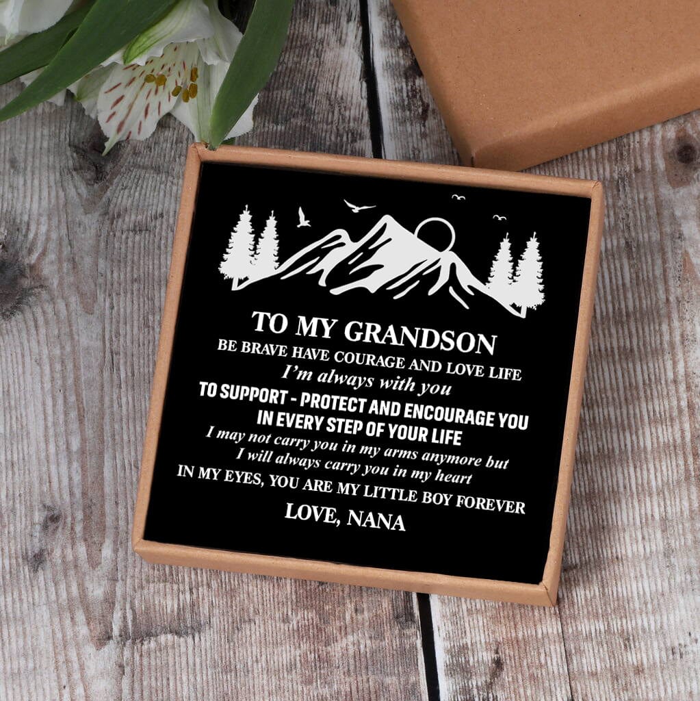 Bracelets For Grandson Nana To Grandson - My Little Boy Forever Black Beaded Bracelets For Men GiveMe-Gifts