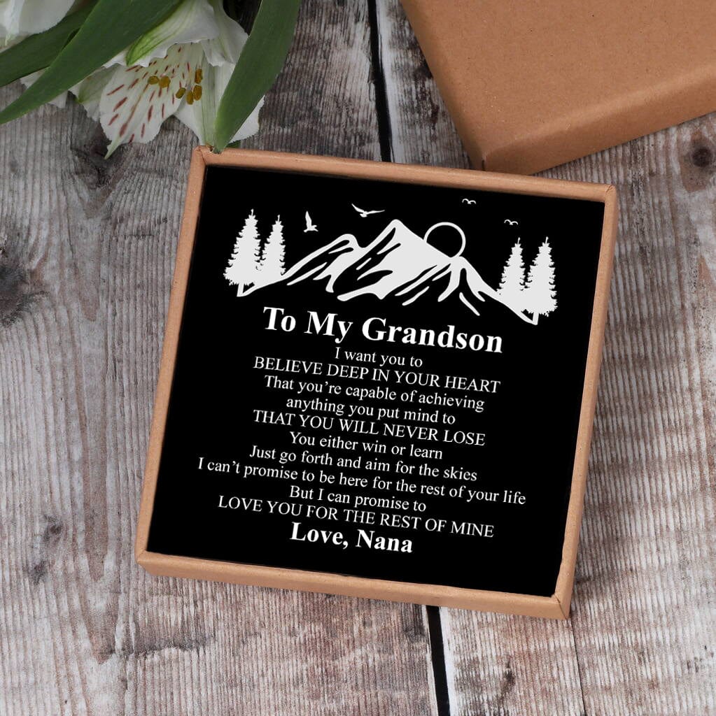 Bracelets For Grandson Nana To Grandson - You Will Never Lose Black Beaded Bracelets For Men GiveMe-Gifts