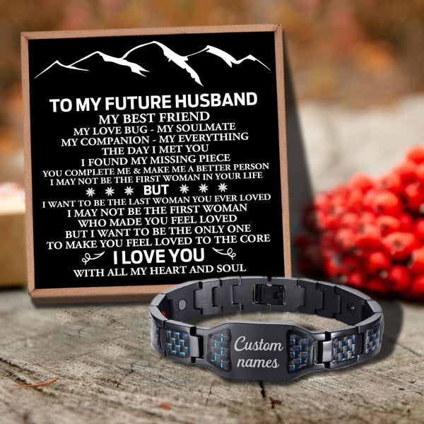 Bracelets For Husband To My Future Husband - I Love You Customized Name Bracelet GiveMe-Gifts