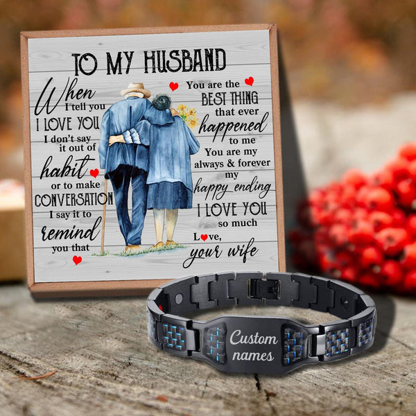 Bracelets For Husband To My Husband - I Love You So Much Customized Name Bracelet GiveMe-Gifts