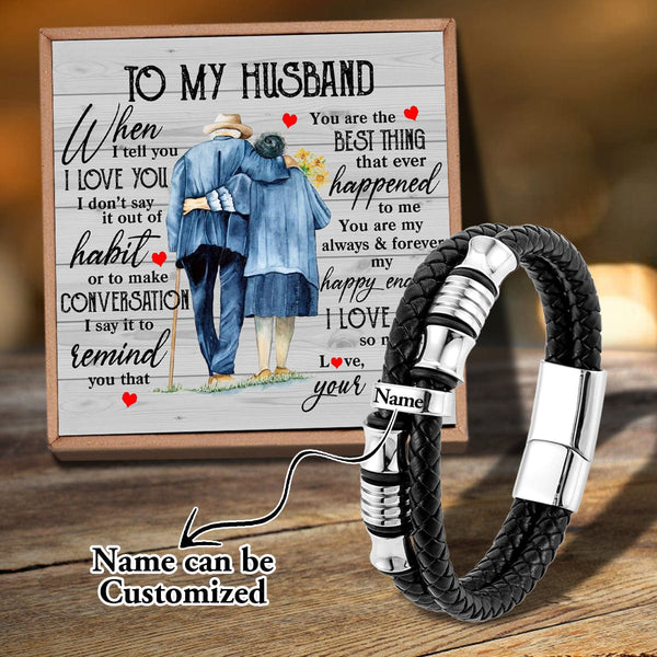 Bracelets For Husband To My Husband - You Are The Best Thing Personalized Name Bracelet GiveMe-Gifts
