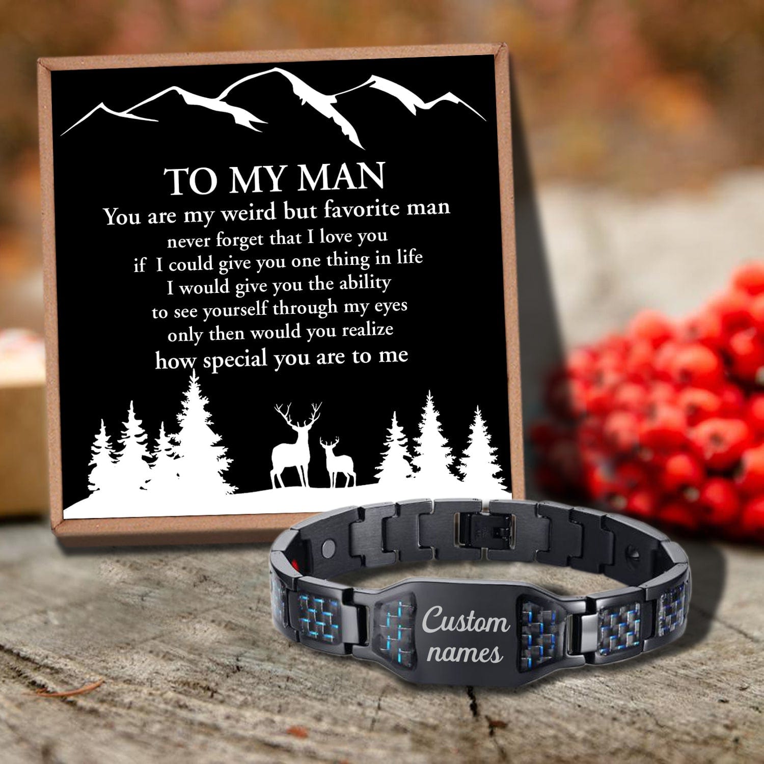 Bracelets For Husband To My Man - You Are My Favorite Man Customized Name Bracelet GiveMe-Gifts