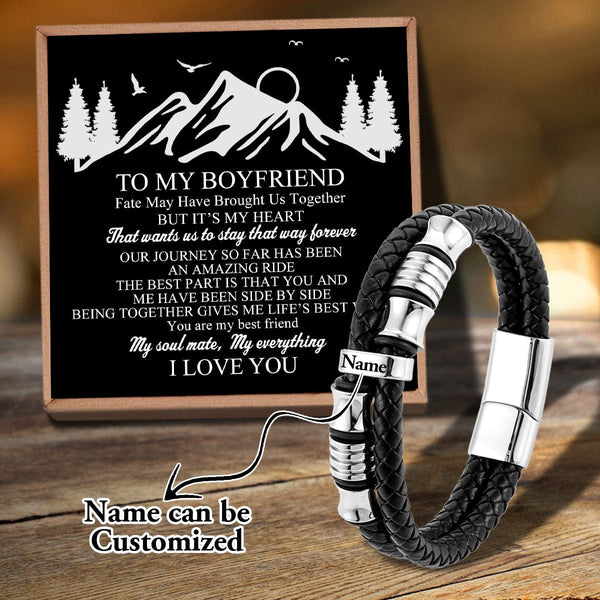 Bracelets For Lovers To My Boyfriend - I Love You Personalized Name Bracelet GiveMe-Gifts