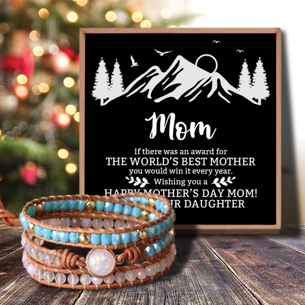 Bracelets For Mom Daughter To Mom - Happy Mother's Day Crystal Beaded Bracelet GiveMe-Gifts