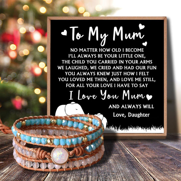 Bracelets For Mom Daughter To Mum - I Love You Mom Crystal Beaded Bracelet GiveMe-Gifts
