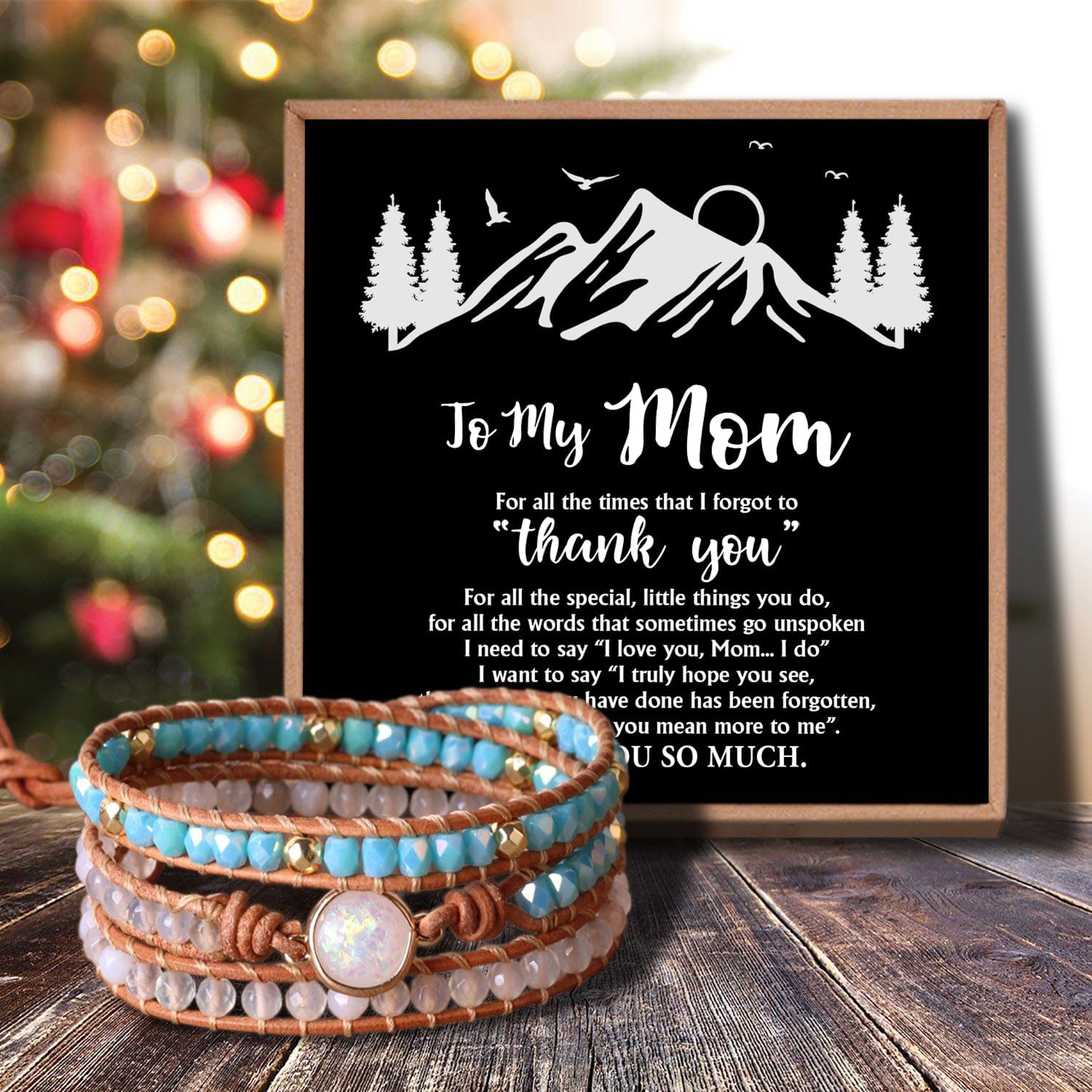 Bracelets For Mom To My Mom - I Love You So Much Crystal Beaded Bracelet GiveMe-Gifts