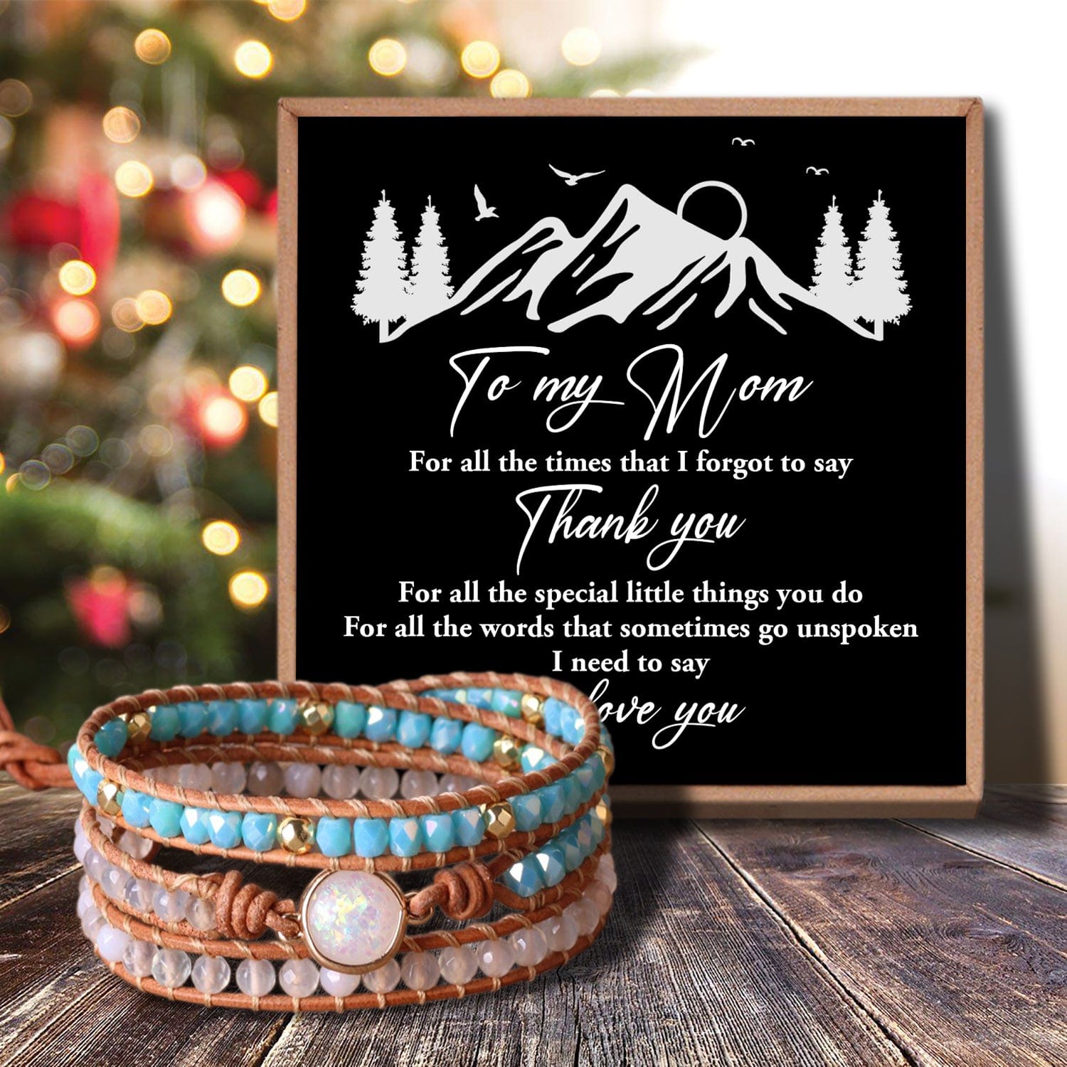 Bracelets For Mom To My Mom - Thank You For All Crystal Beaded Bracelet GiveMe-Gifts