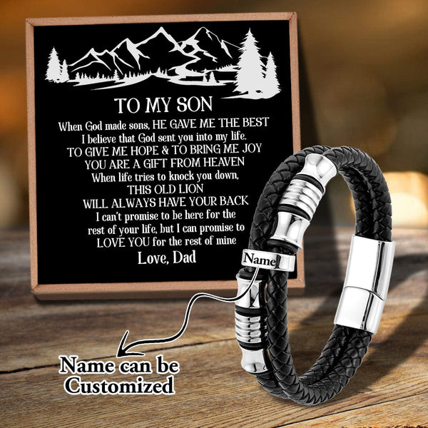 Bracelets For Son Dad To Son - Always Have Your Back Personalized Name Bracelet GiveMe-Gifts