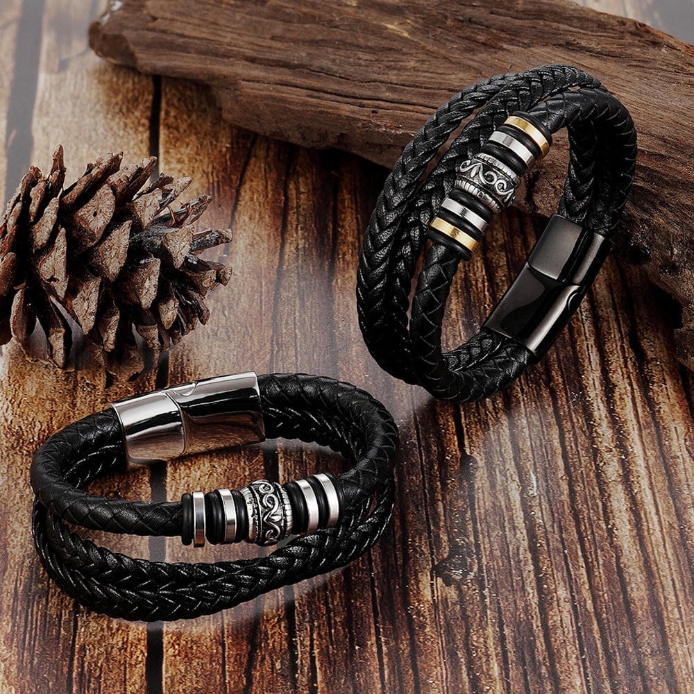 Bracelets For Son Dad To Son - Believe Deep In Your Heart Braided Leather Bracelet GiveMe-Gifts
