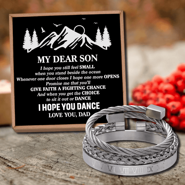Bracelets Dad To Son - I Hope You Dance Roman Numeral Bracelet Set GiveMe-Gifts