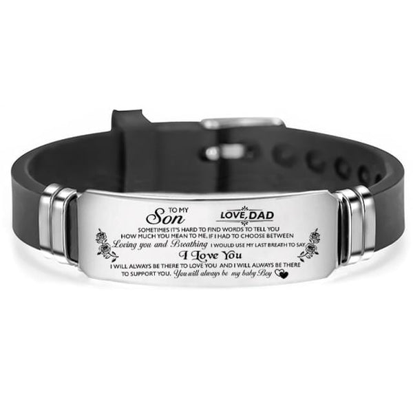 Bracelets Dad To Son - I Will Always Be There Engraved Bracelet GiveMe-Gifts