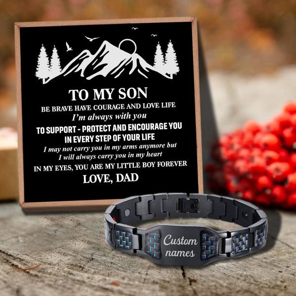 Bracelets For Son Dad To Son - My Little Boy Forever Customized Bracelet For Men GiveMe-Gifts