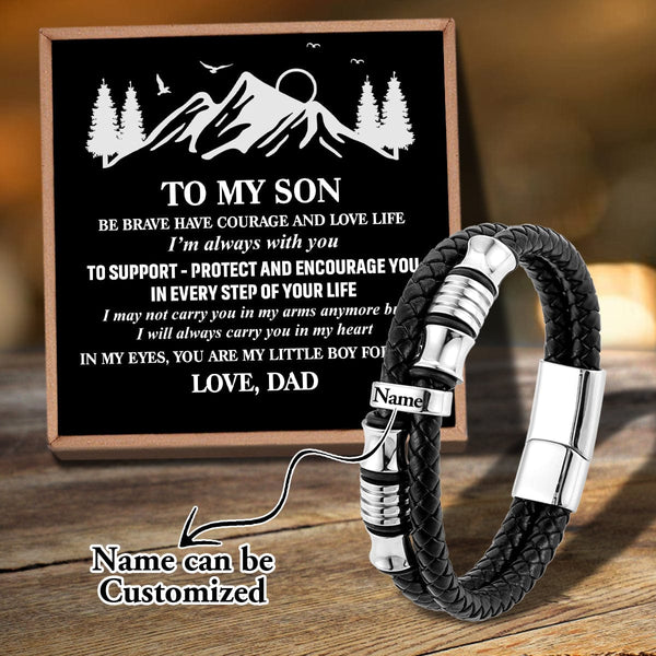 Bracelets For Son Dad To Son - My Little Boy Forever Personalized Name Bracelet GiveMe-Gifts