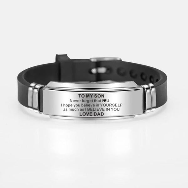 Bracelets Dad To Son - Never Forget That I Love You Engraved Bracelet GiveMe-Gifts