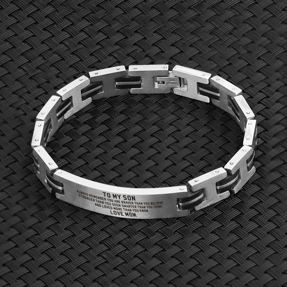 Bracelets Mom To Son - You Are Loved More Engraved Men's Bracelet GiveMe-Gifts