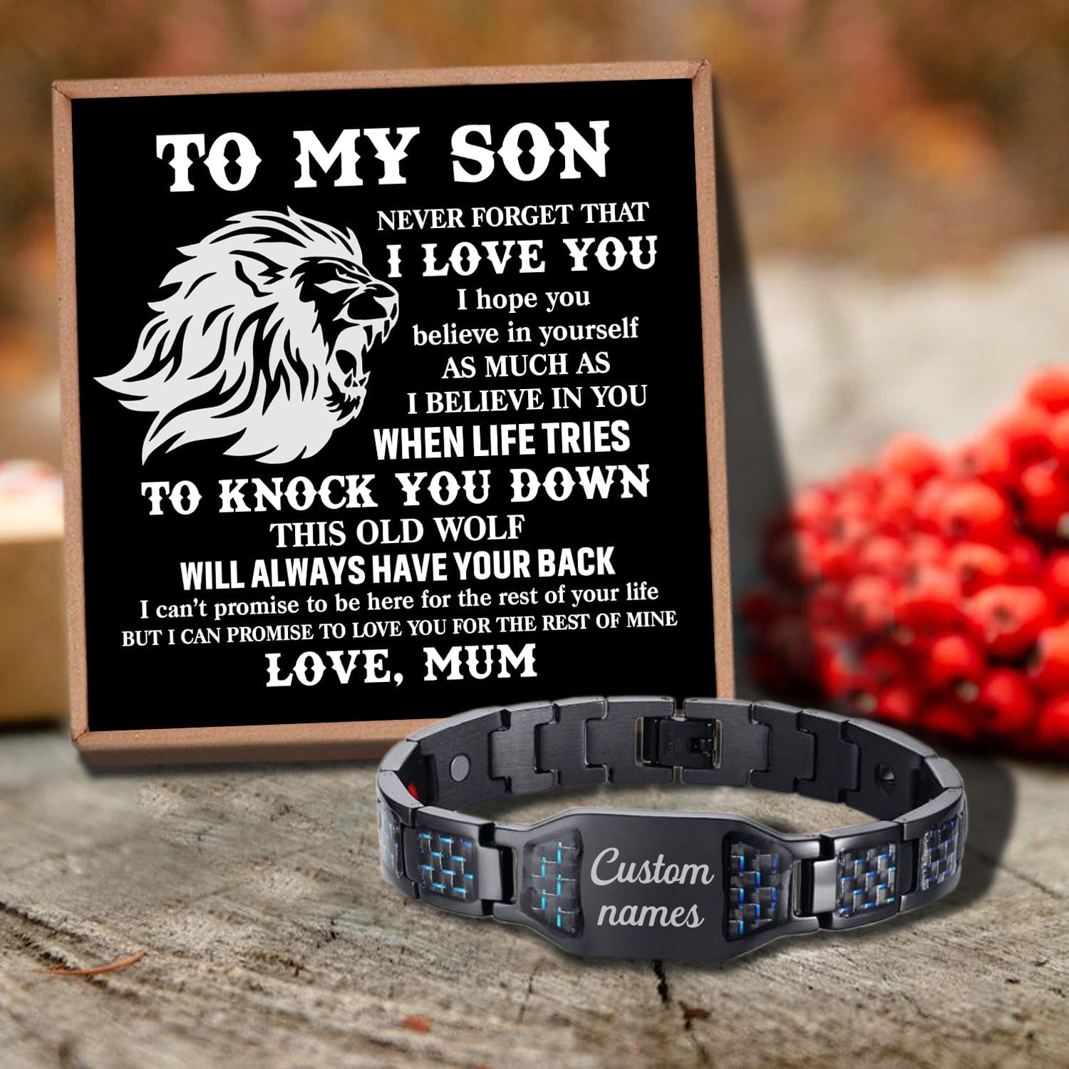 Bracelets For Son Mum To Son - I Believe In You Customized Bracelet For Men GiveMe-Gifts