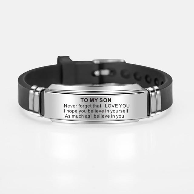 Bracelets To My Son - Believe In Yourself Engraved Bracelet GiveMe-Gifts