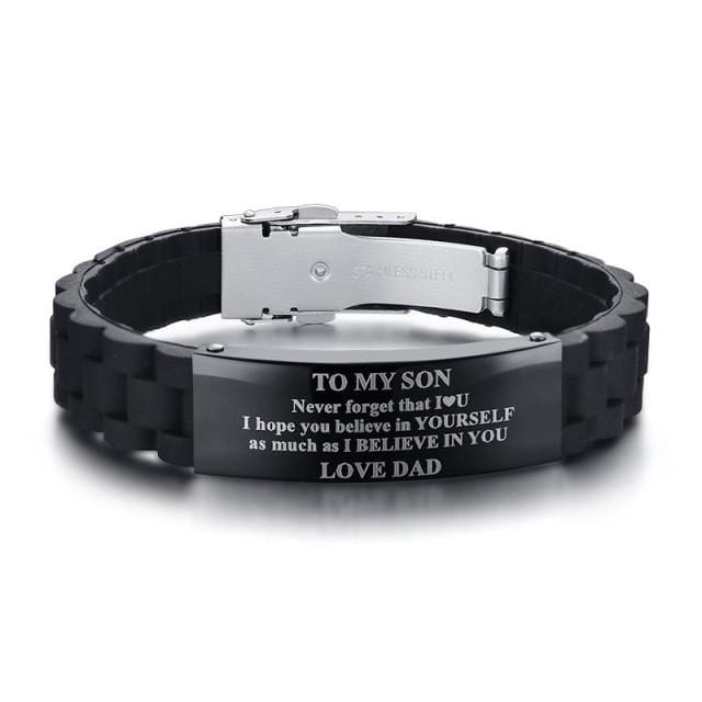 Bracelets For Son To My Son - I Believe In You Engraved Bracelet Dad To Son GiveMe-Gifts